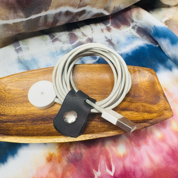 Set of 3 pack leather cord holder organizers dark brown pebble - Picture 2 of 4